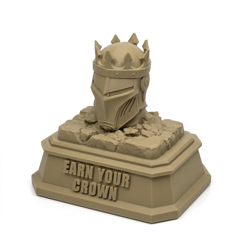 The Knight — Earn Your Crown Desk Sculpture on white