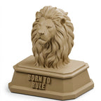Born to Rule — Lion Head Desk Sculpture on white