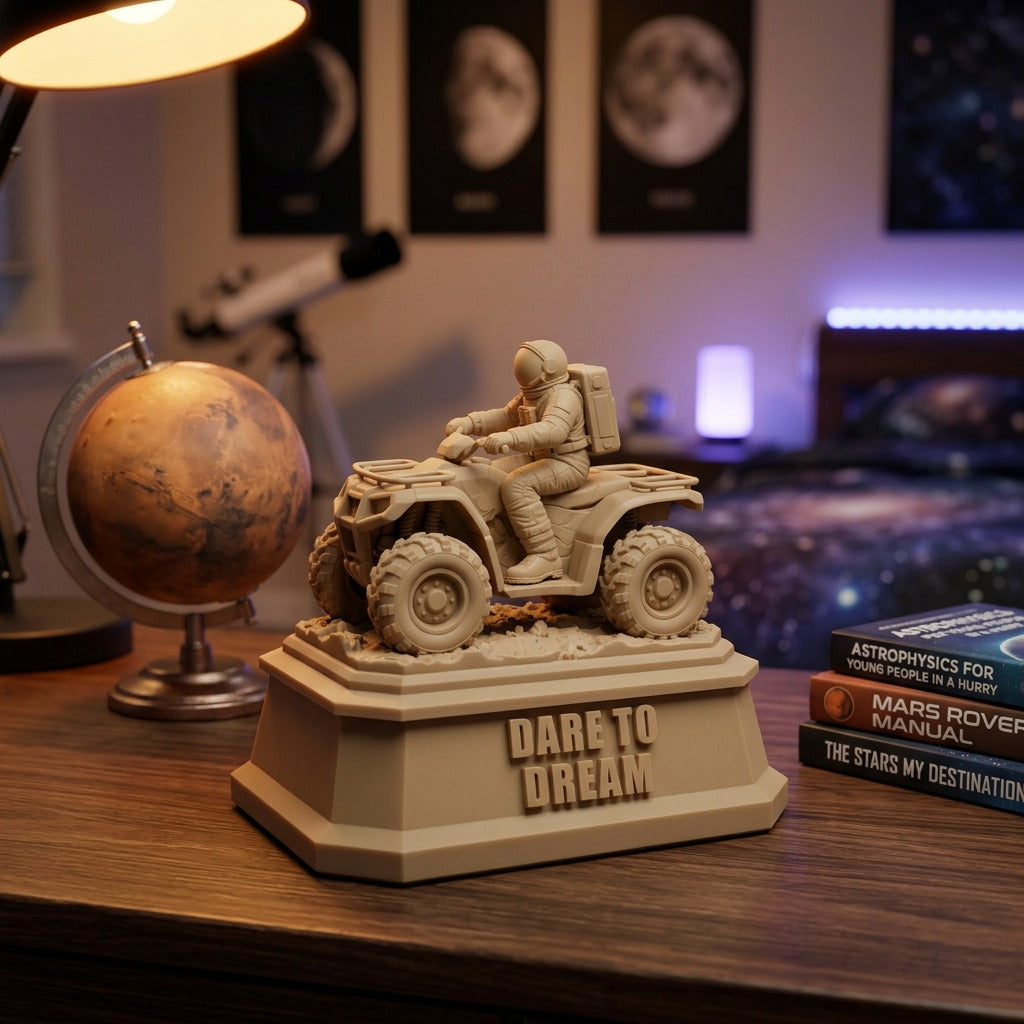 On a dark wooden desk