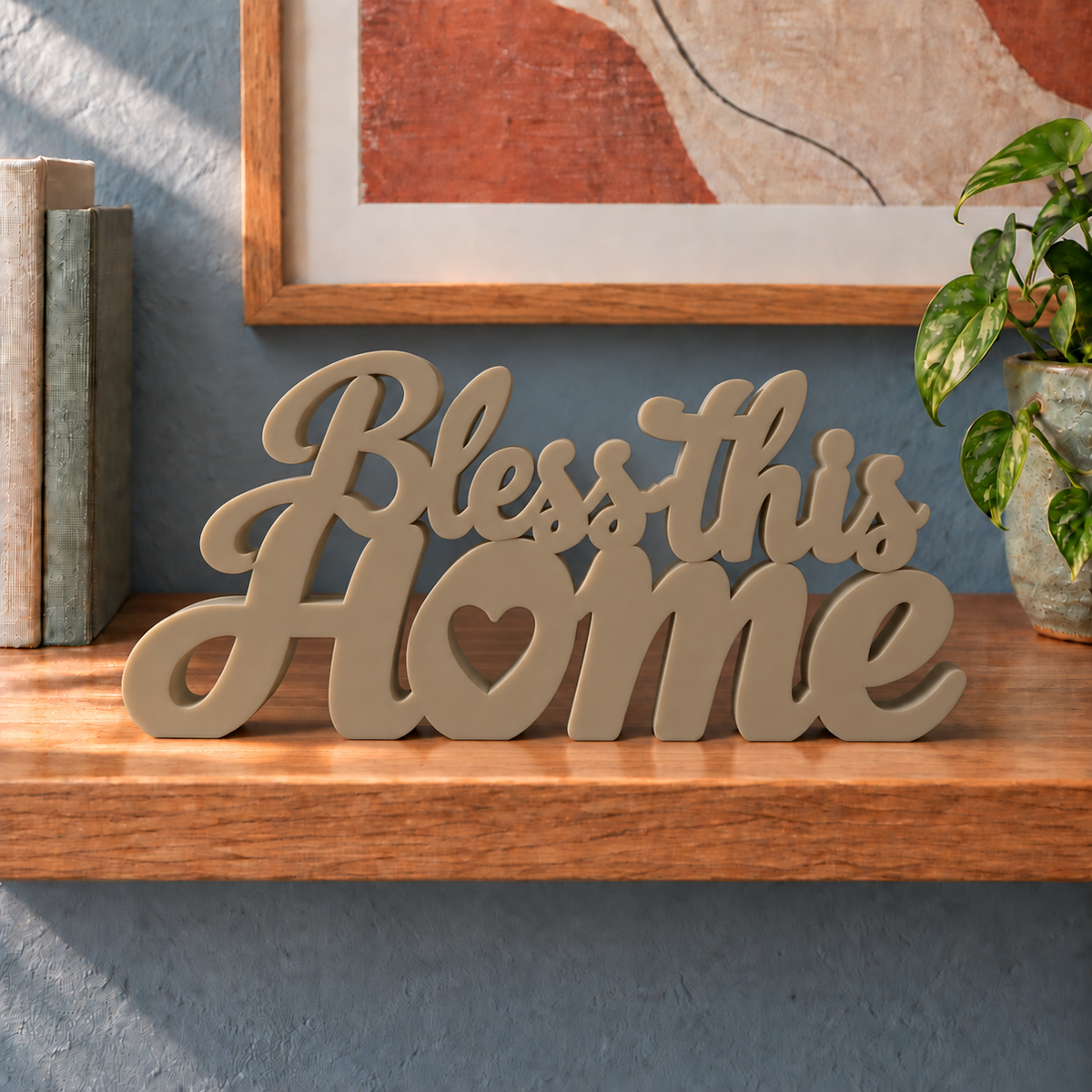 Bless This Home desk letters – Sandstorm on the ledge