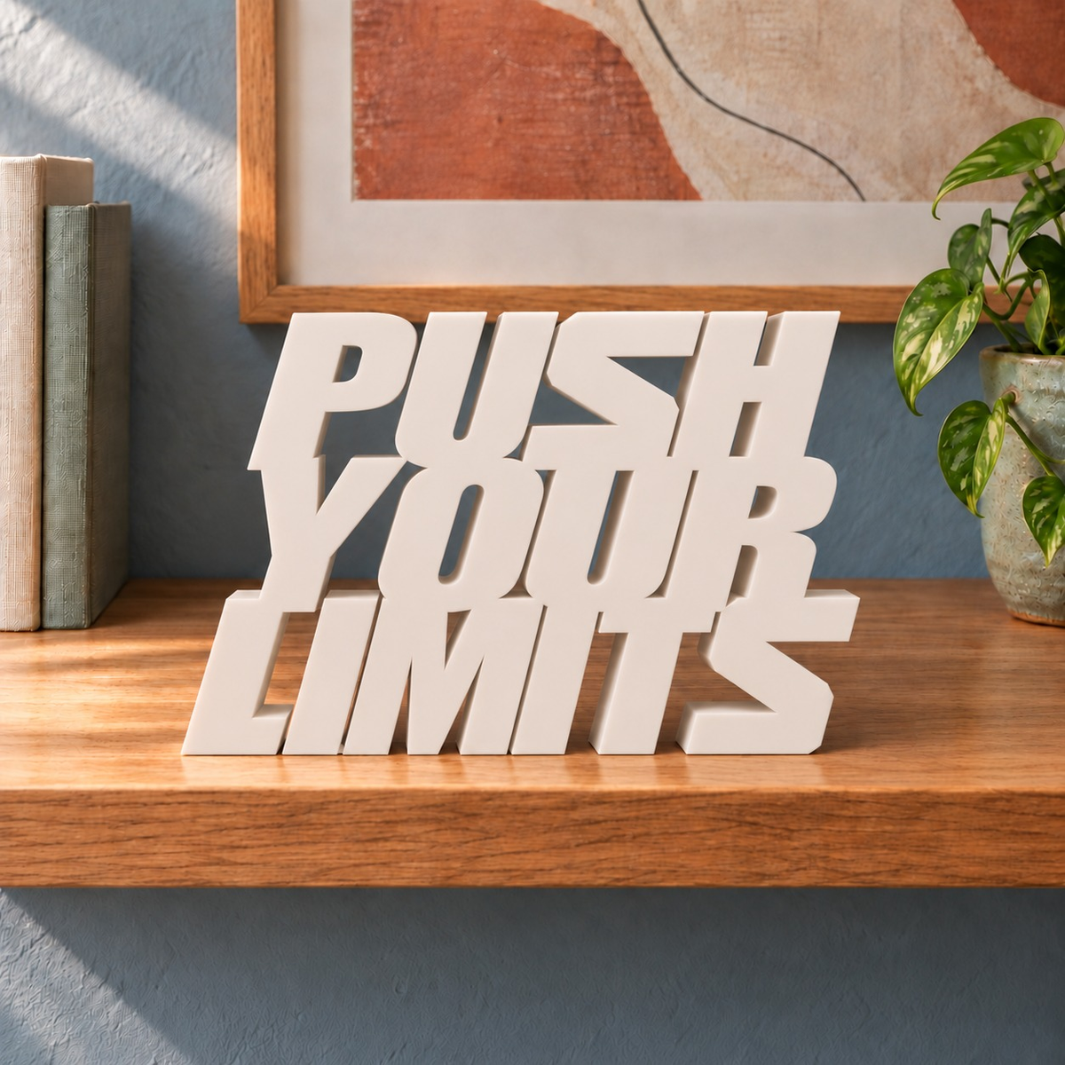 Push Your Limits desk letters – Ivory on the ledge