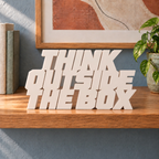 Think Outside the Box desk letters – Ivory on the ledge