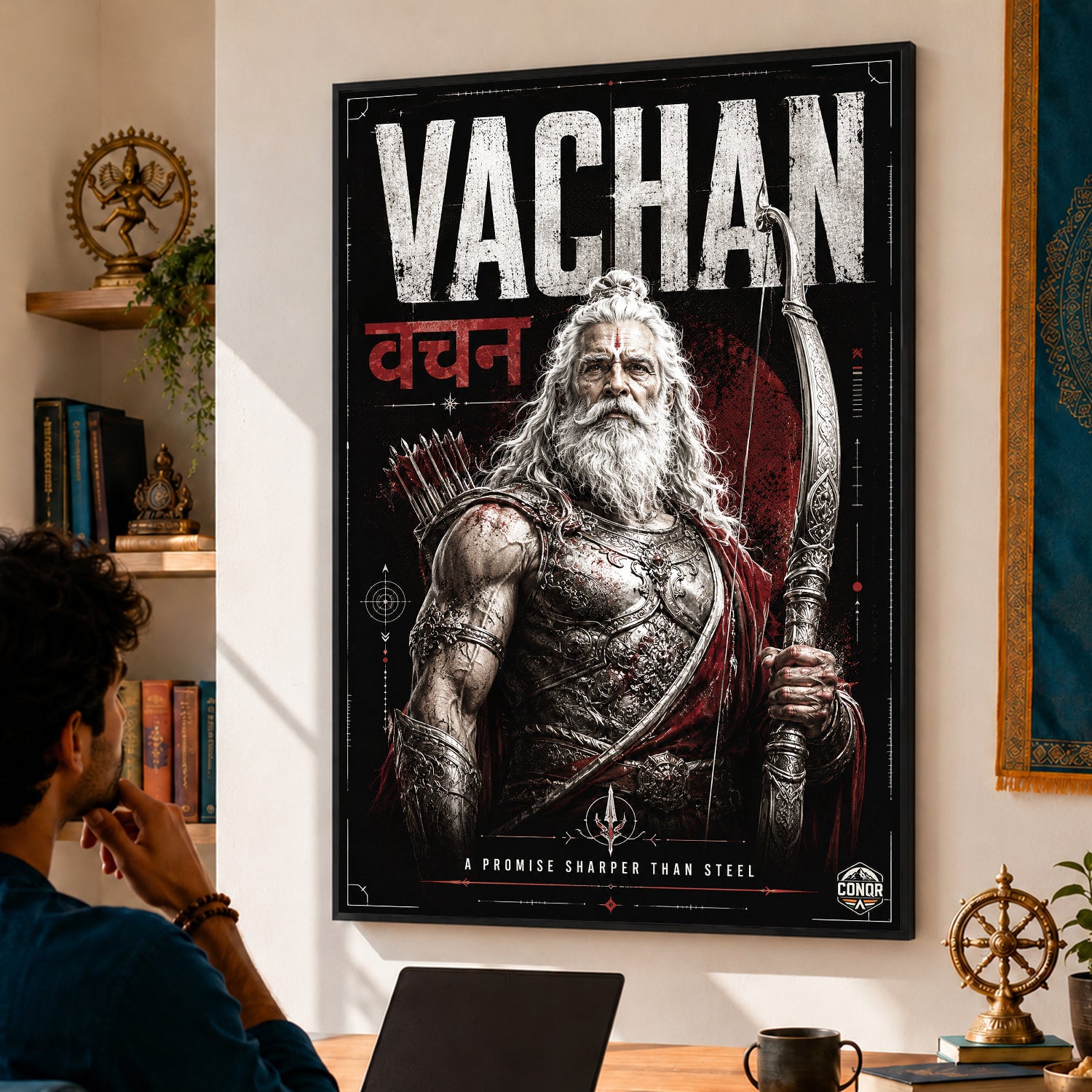 Bhishma Vachan - Canvas Wall Art (CONQR_BHISHMA_03)