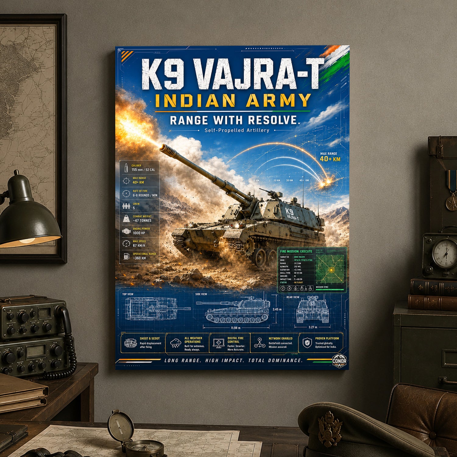 K9 Vajra-T in Action – Fire Mission: Execute