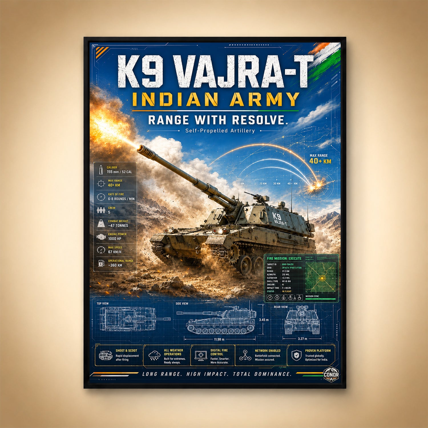 K9 Vajra-T in Action – Fire Mission: Execute