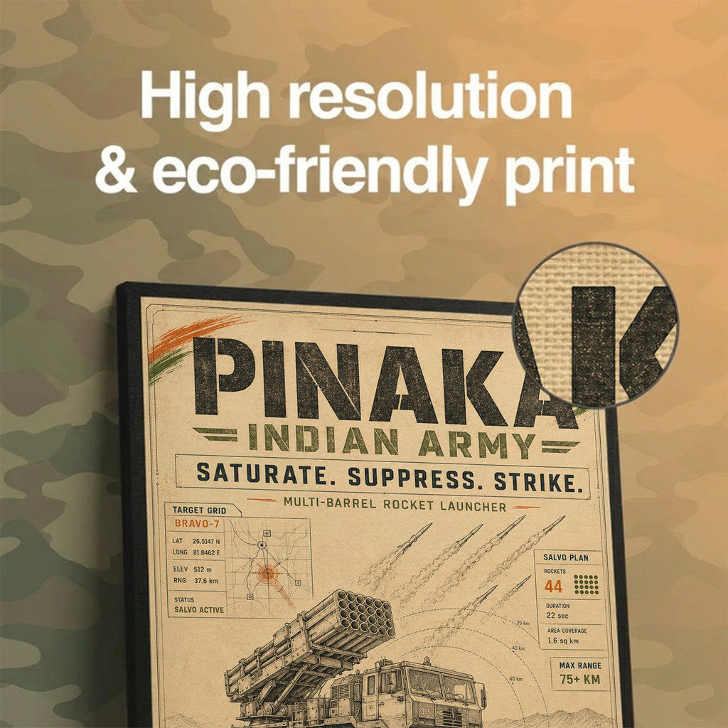 Pinaka, the Vintage Poster – Saturate, Suppress, Strike