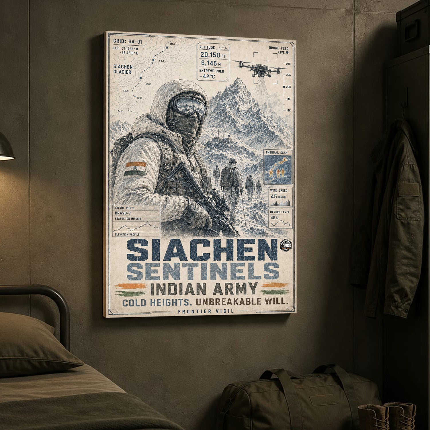 Siachen Sentinels, Sketched – The Pencil Study