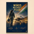 Woman pilot walking toward her fighter at tricolor dusk – Wings Without Fear