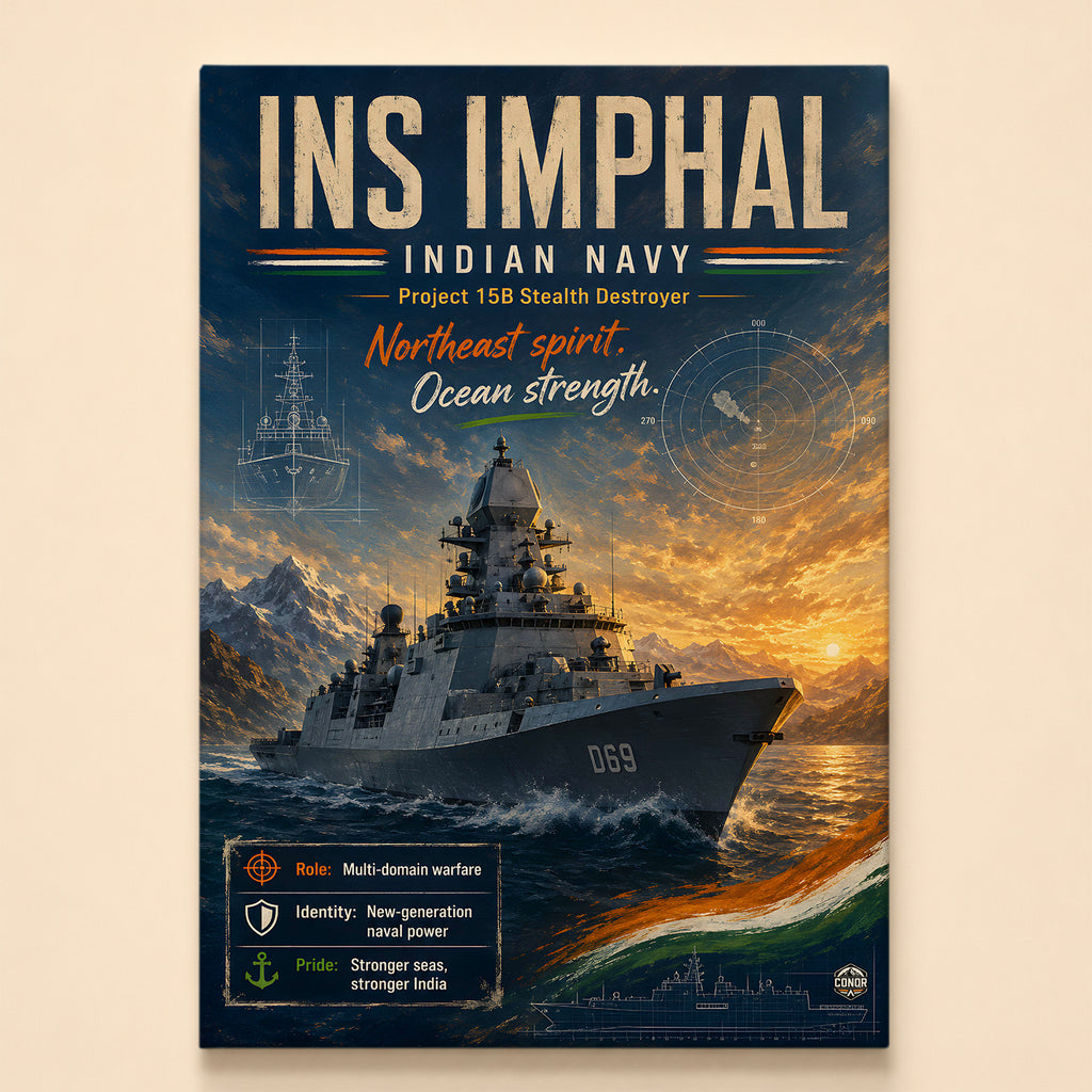 INS Imphal Navy Wall Art (CONQR-BHARAT-NAVY-006)