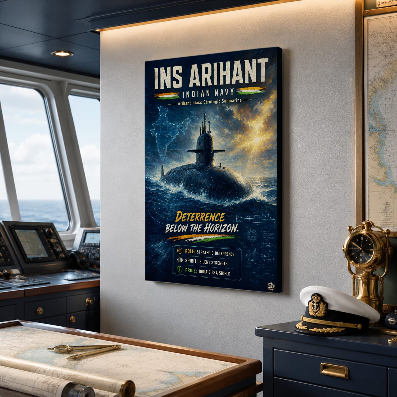 INS Arihant Deterrence Wall Art (CONQR-BHARAT-NAVY-002)