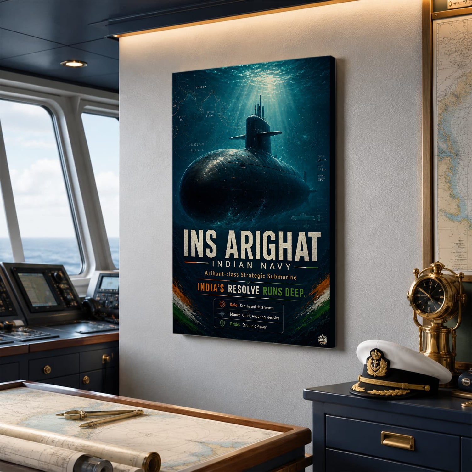 INS Arighat Resolve Wall Art (CONQR-BHARAT-NAVY-003)
