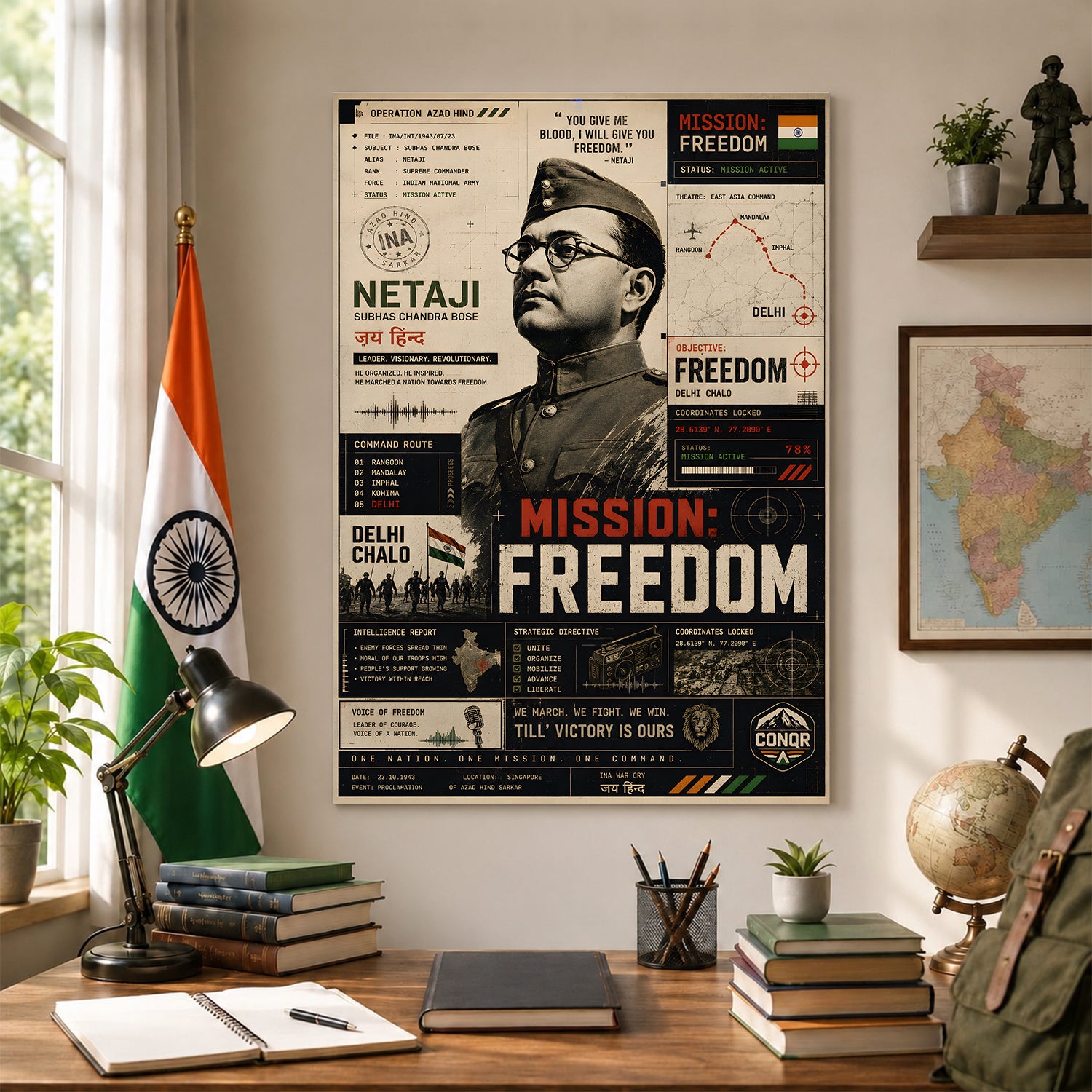 Bose Legacy Bharat Wall Art (CONQR-BHARAT-BOSE-010)