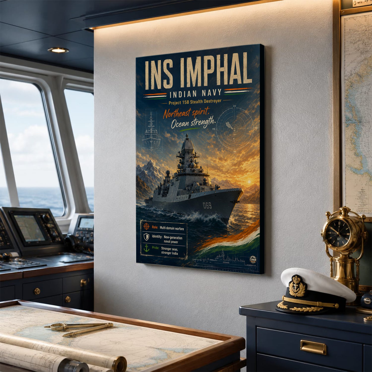 INS Imphal Navy Wall Art (CONQR-BHARAT-NAVY-006)
