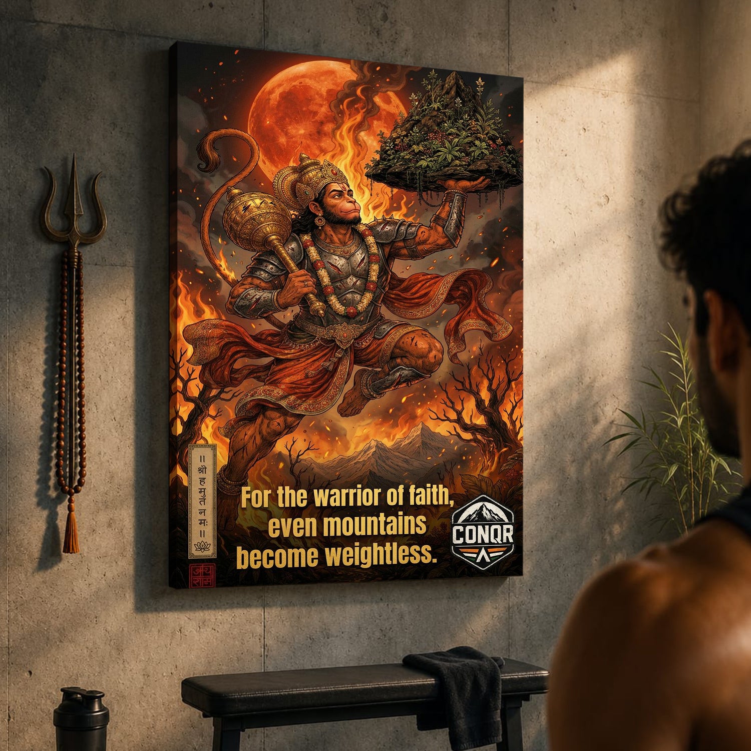 Bajrang Bali Hanuman Wall Art (CONQR_SAN_HAN_01)