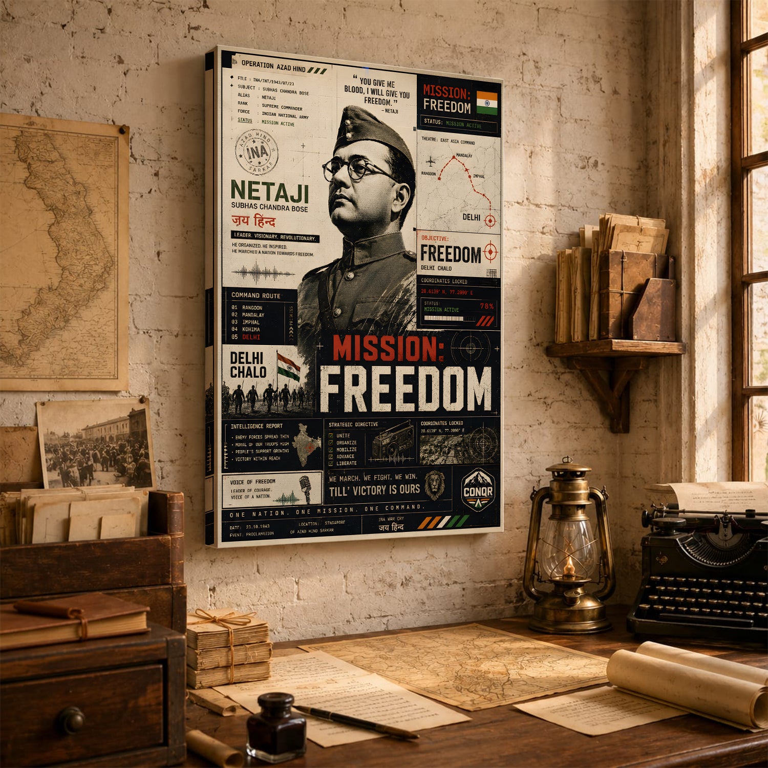 Bose Legacy Bharat Wall Art (CONQR-BHARAT-BOSE-010)
