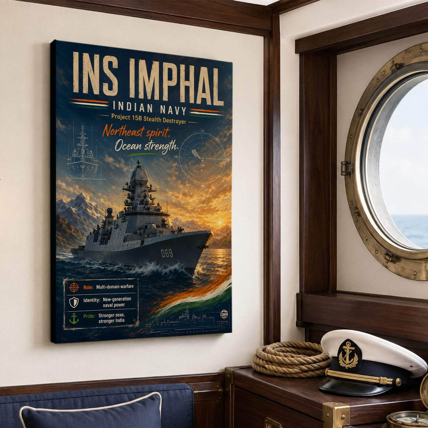 INS Imphal Navy Wall Art (CONQR-BHARAT-NAVY-006)