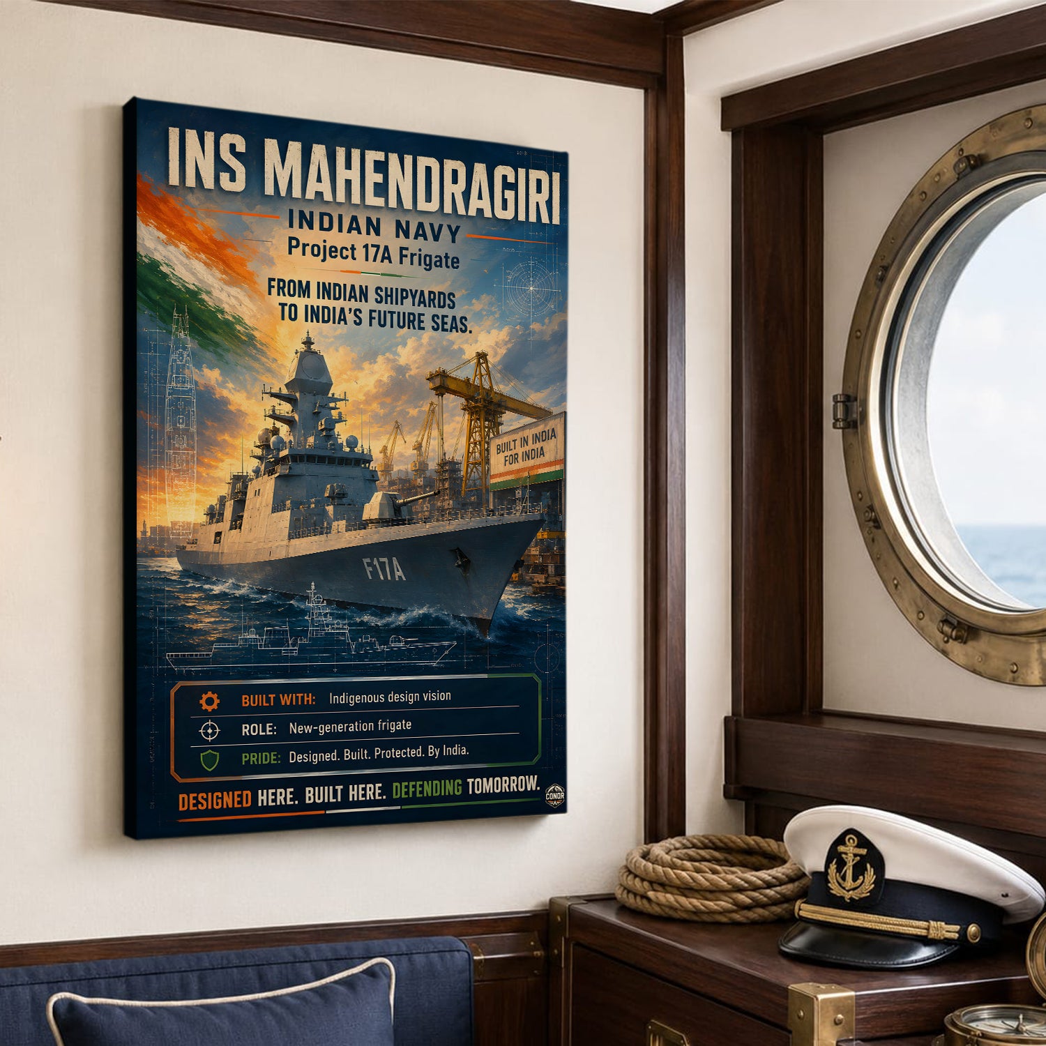 INS Mahendragiri Navy Wall Art (CONQR-BHARAT-NAVY-009)