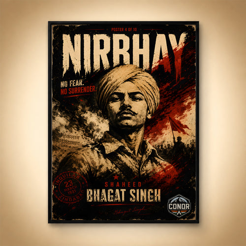 Bhagat Singh Freedom Warrior Wall Art (CONQR-BHART-BHAGAT-004)