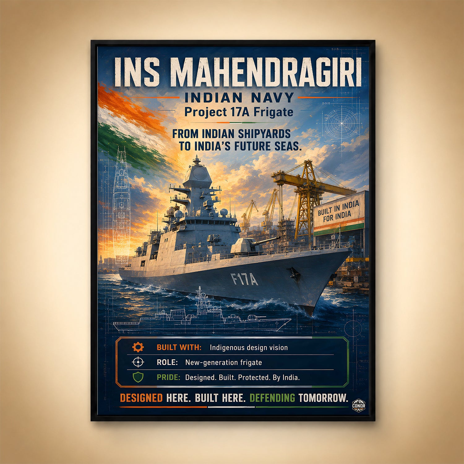 INS Mahendragiri Navy Wall Art (CONQR-BHARAT-NAVY-009)