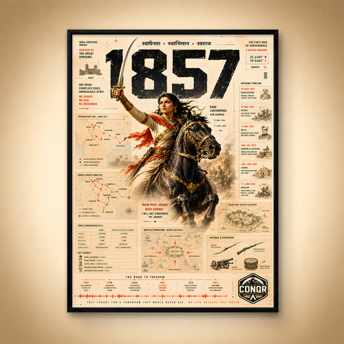 1857 Uprising Vintage Wall Art (CONQR-LAXMIBAI-005)