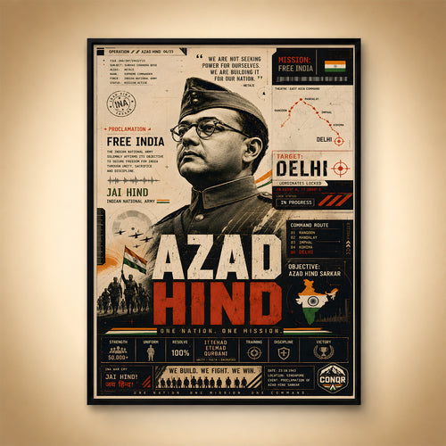 Azad Hind Commander Wall Art (CONQR-BHARAT-BOSE-002)