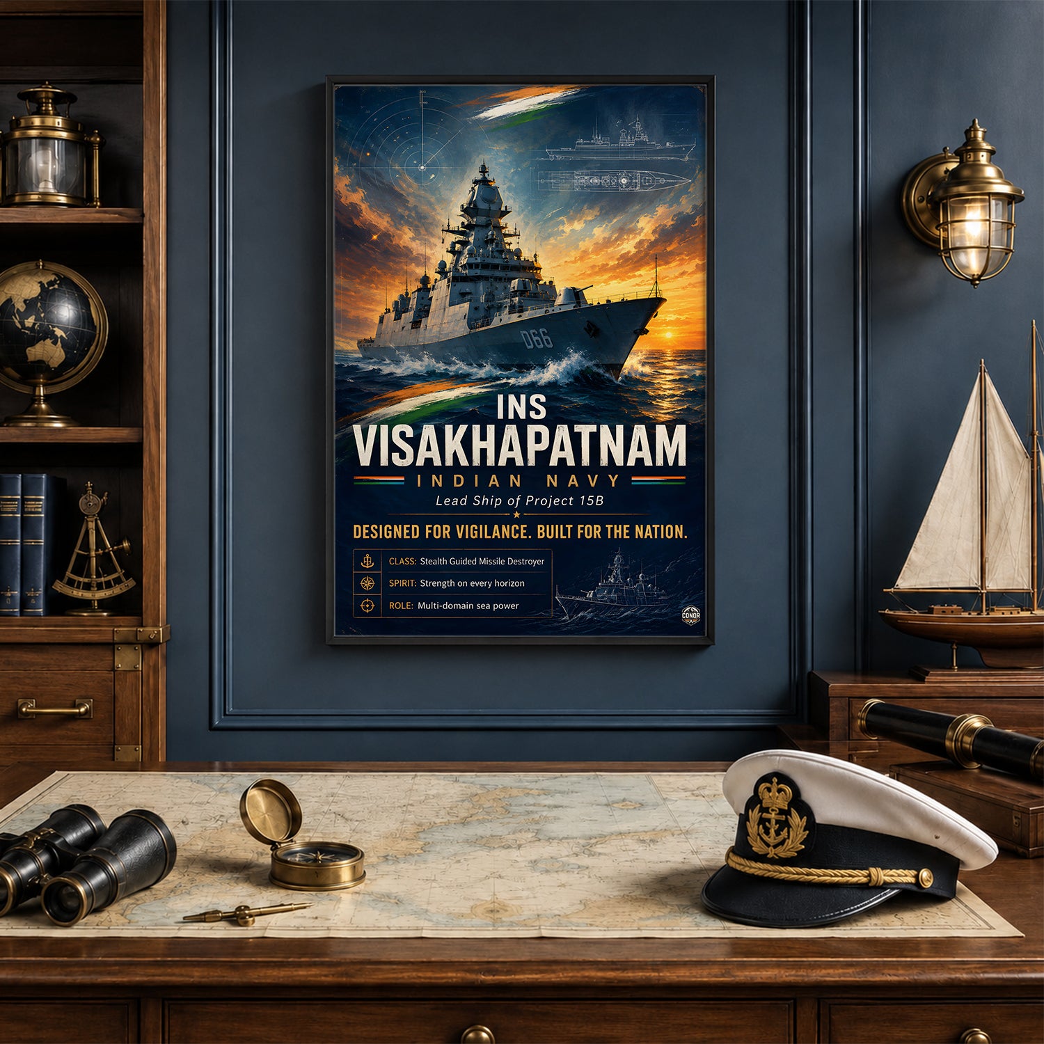 INS Visakhapatnam Navy Wall Art (CONQR-BHARAT-NAVY-004)