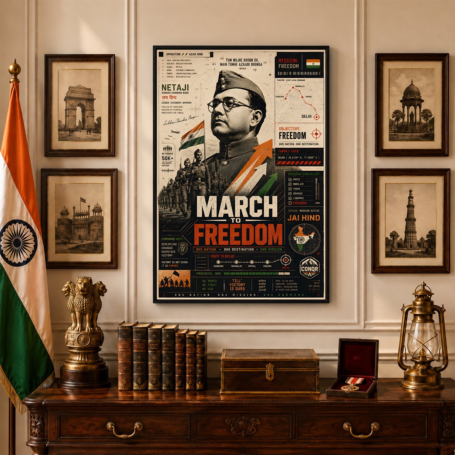 The Supreme Patriot Wall Art (CONQR-BHARAT-BOSE-009)