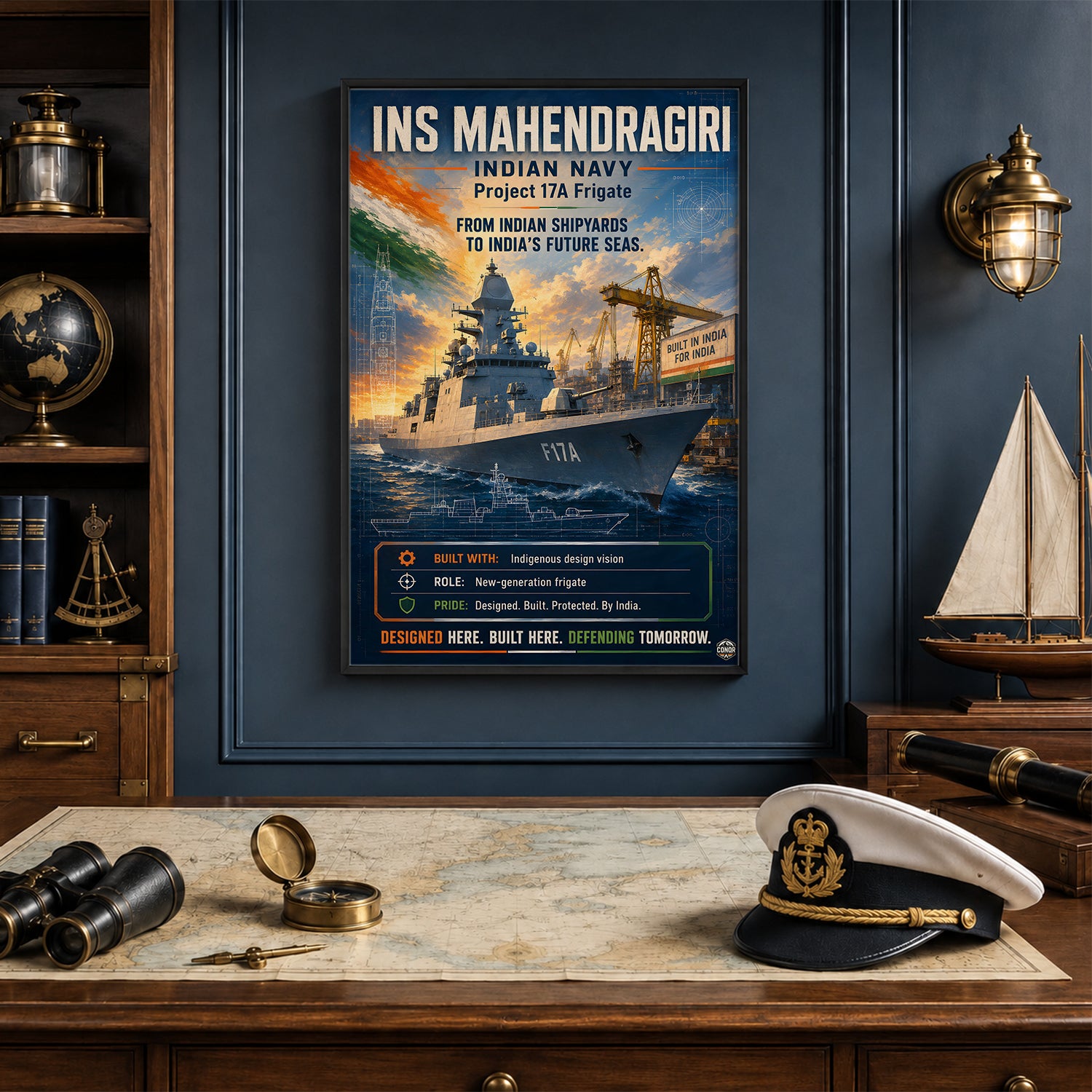 INS Mahendragiri Navy Wall Art (CONQR-BHARAT-NAVY-009)