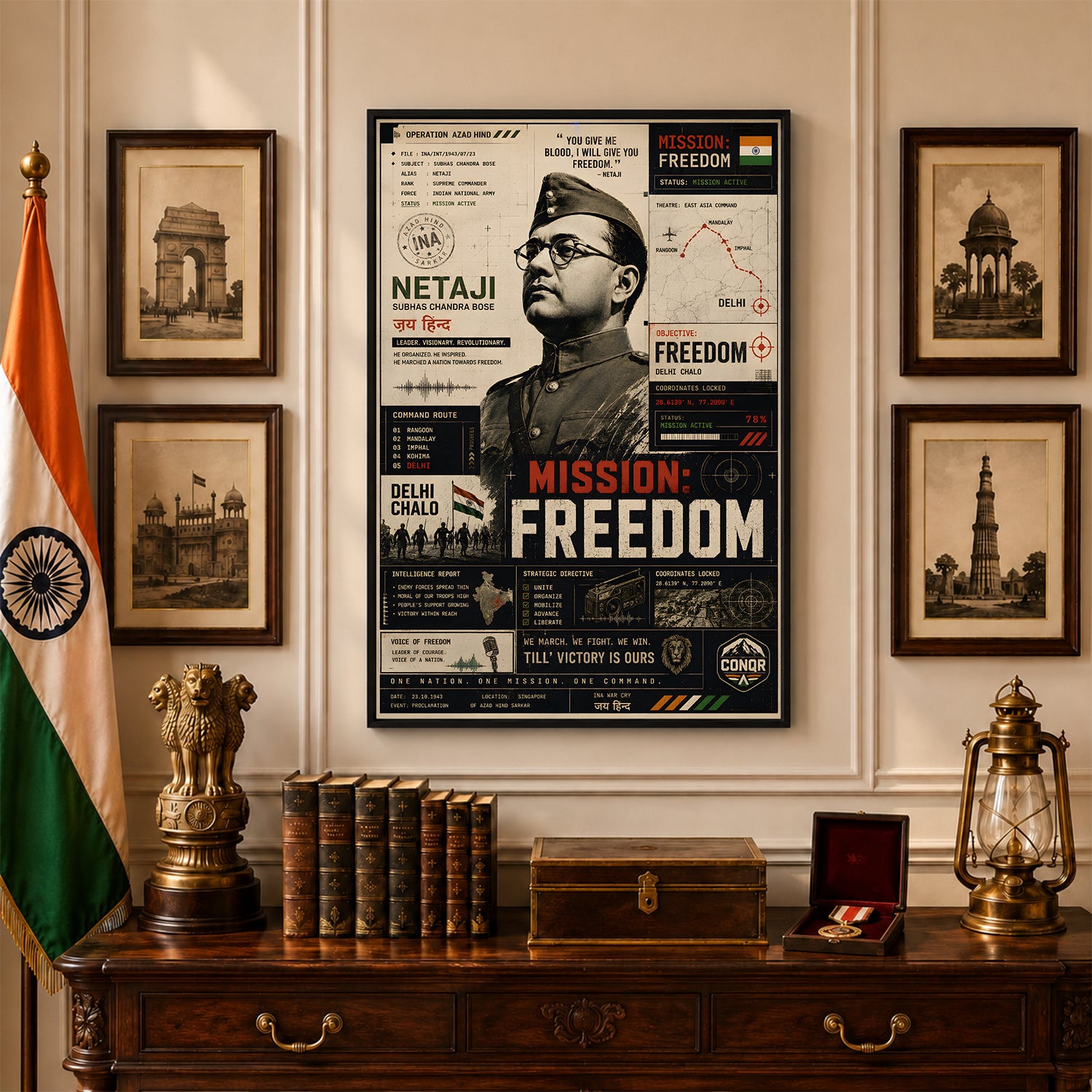 Bose Legacy Bharat Wall Art (CONQR-BHARAT-BOSE-010)