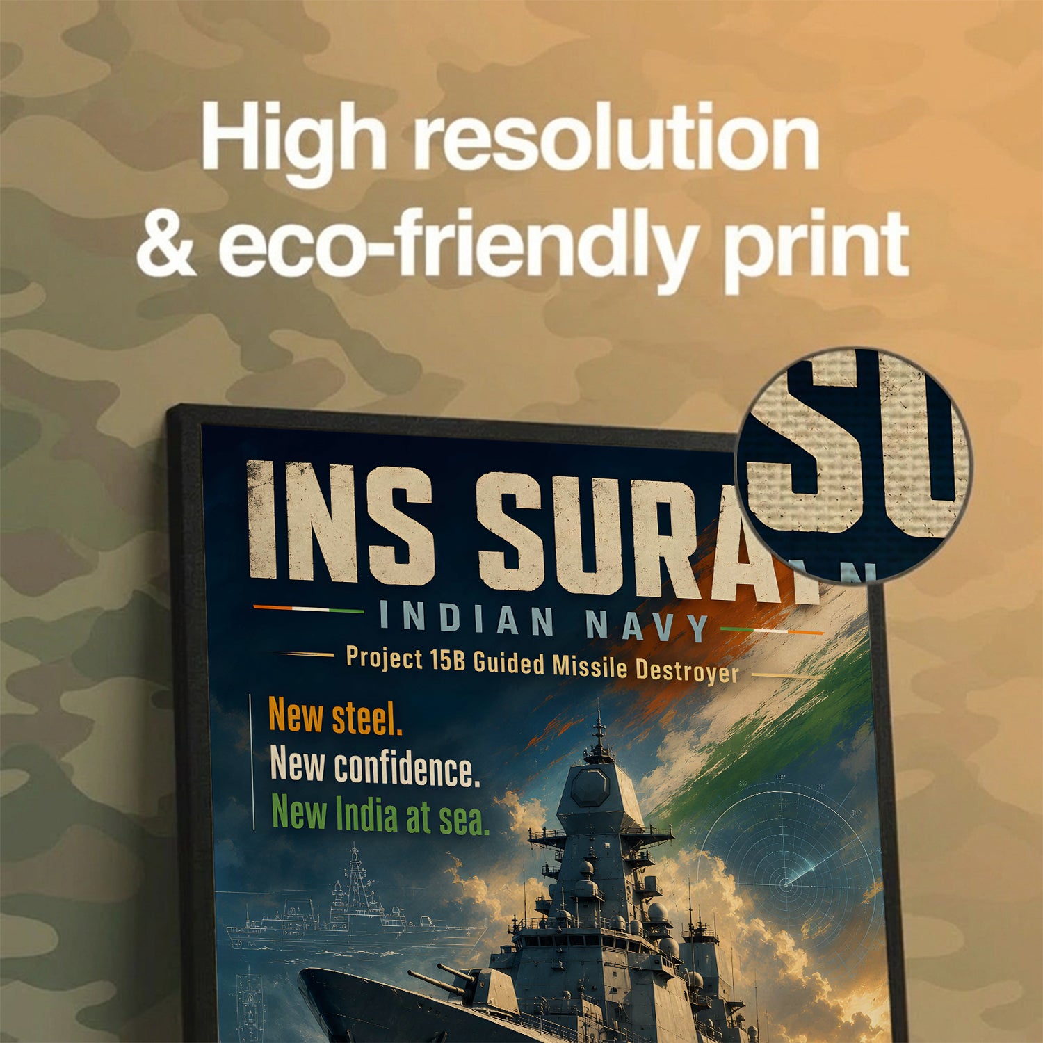 INS Surat Navy Wall Art (CONQR-BHARAT-NAVY-007)