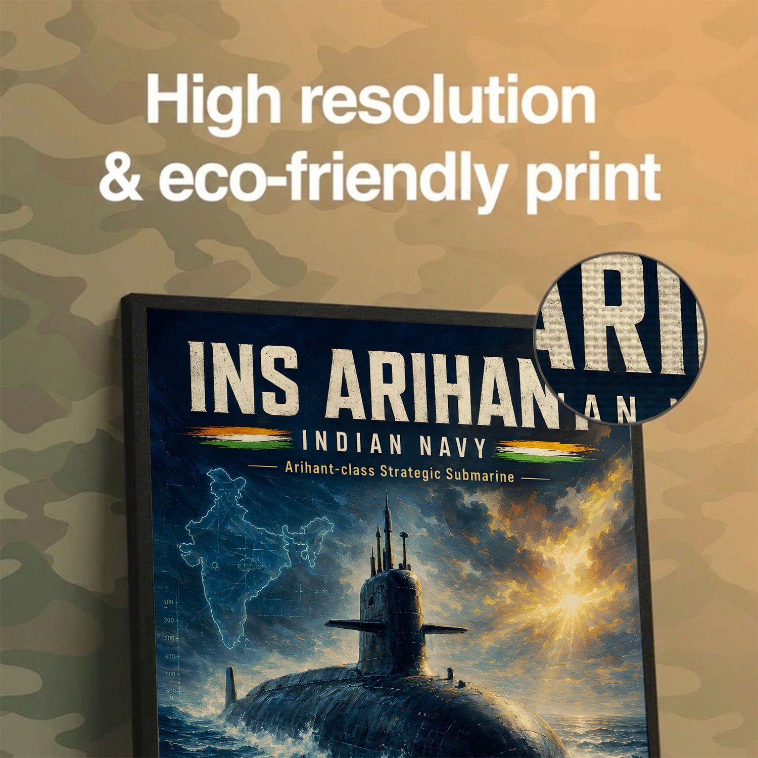 INS Arihant Deterrence Wall Art (CONQR-BHARAT-NAVY-002)