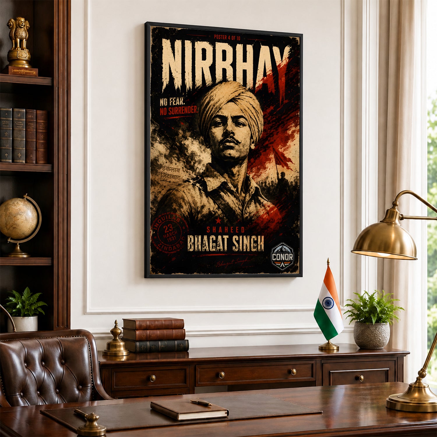 Bhagat Singh Freedom Warrior Wall Art (CONQR-BHART-BHAGAT-004)