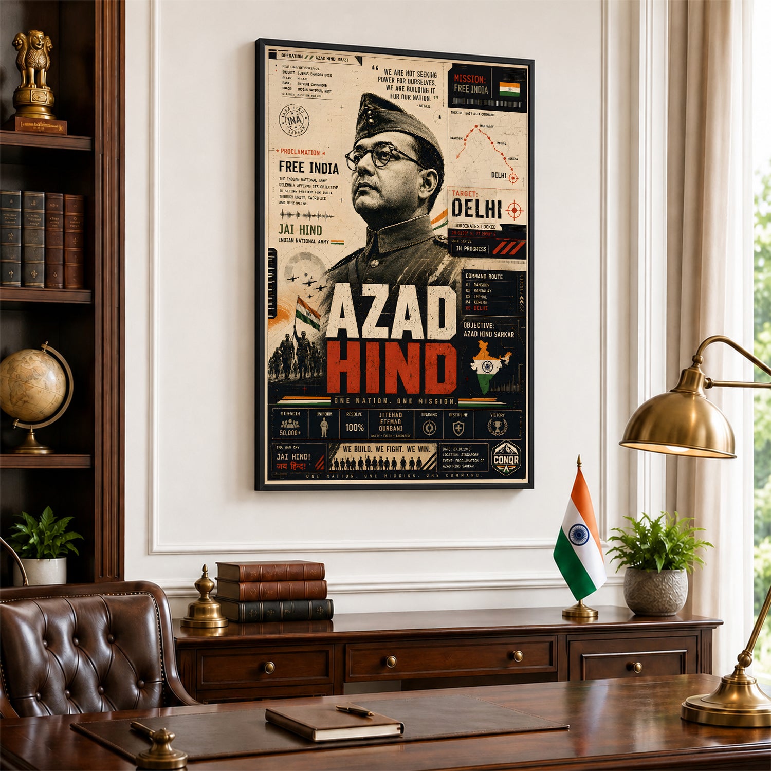 Azad Hind Commander Wall Art (CONQR-BHARAT-BOSE-002)
