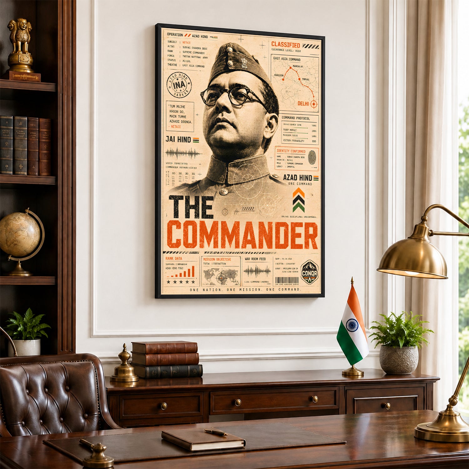 Indian National Army Wall Art (CONQR-BHARAT-BOSE-007)