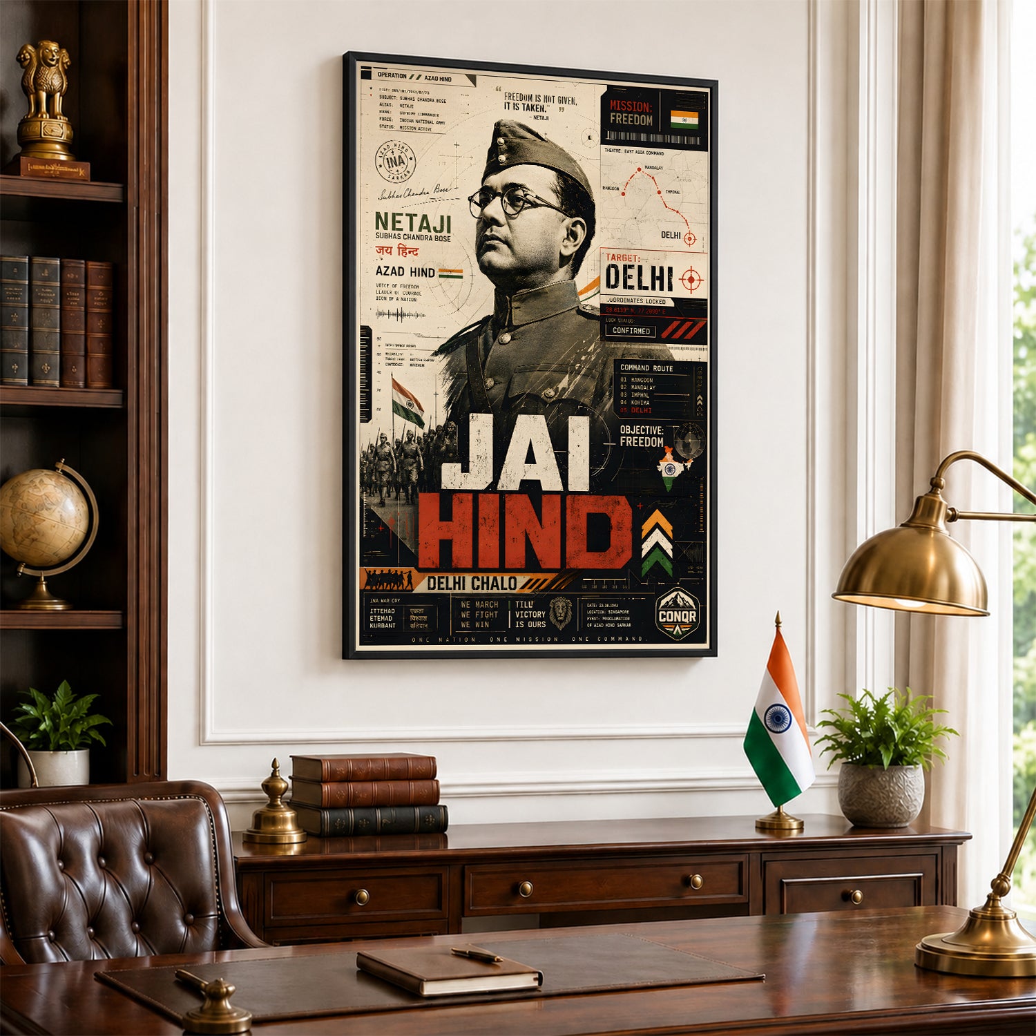Jai Hind Netaji Wall Art (CONQR-BHARAT-BOSE-005)