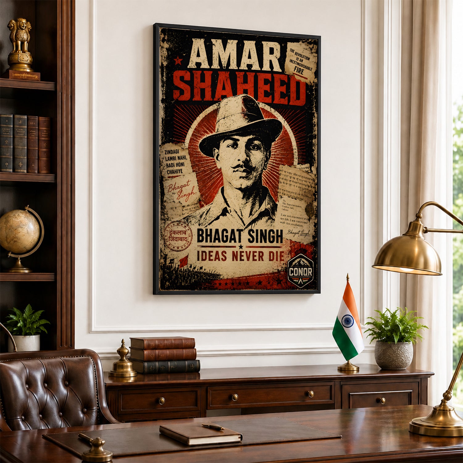 Shaheed Bhagat Singh Legacy Wall Art (CONQR-BHART-BHAGAT-005)