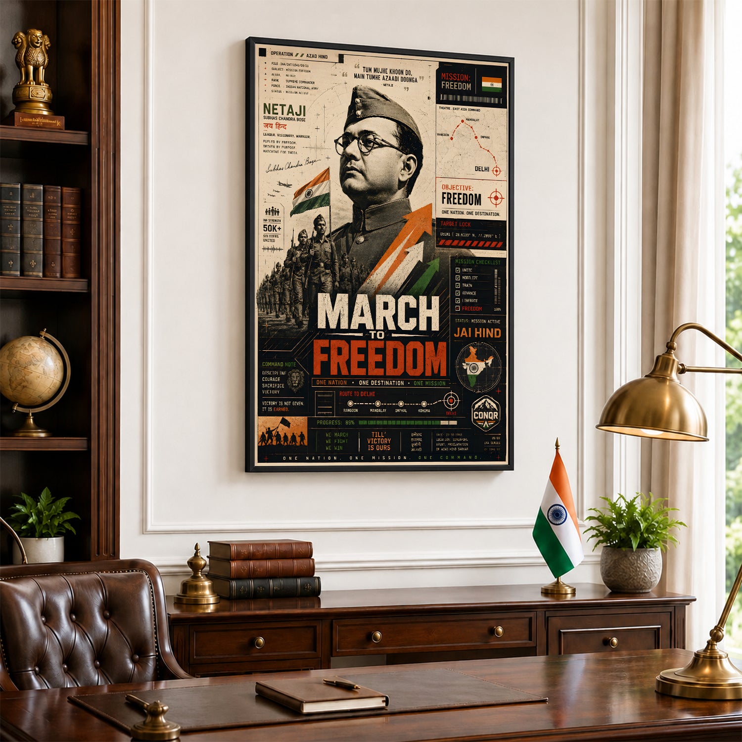 The Supreme Patriot Wall Art (CONQR-BHARAT-BOSE-009)