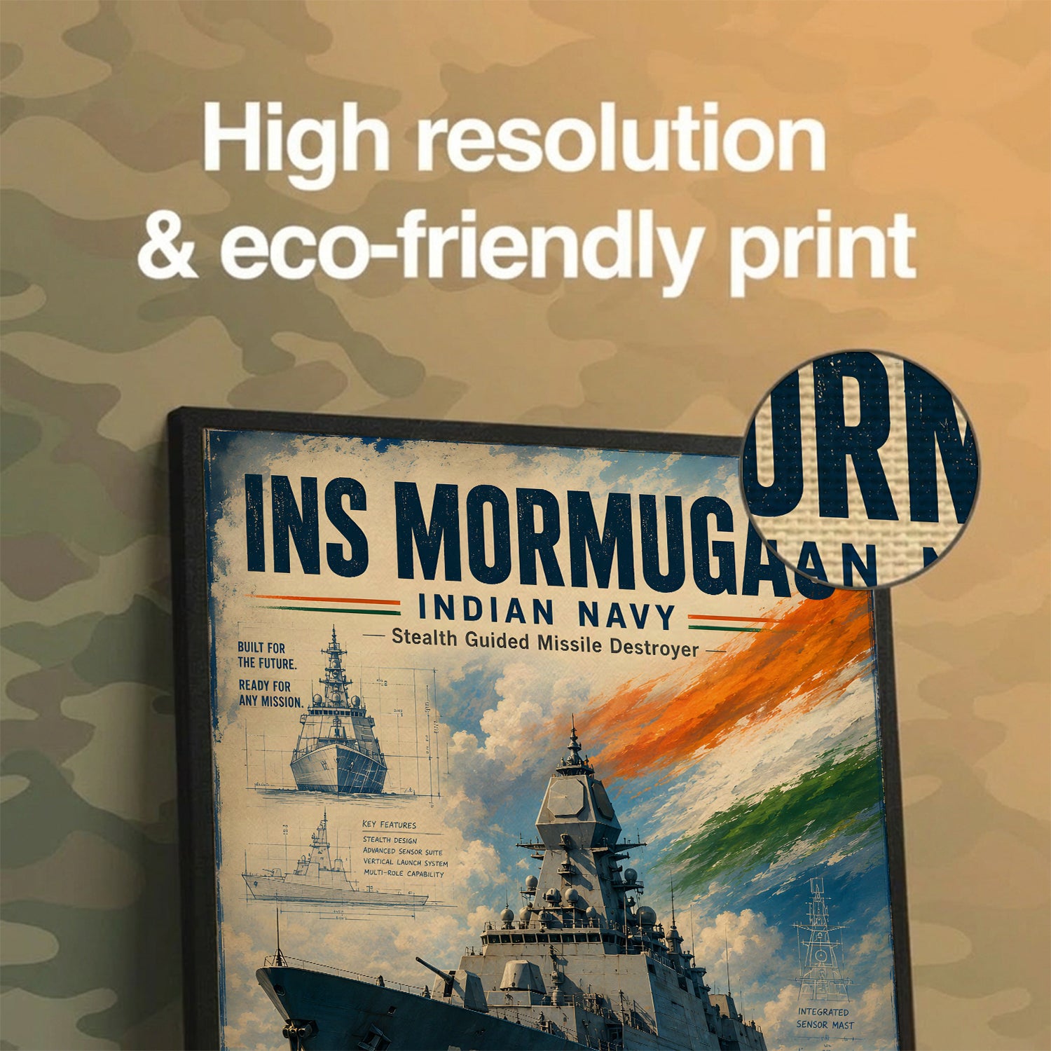 INS Mormugao Navy Wall Art (CONQR-BHARAT-NAVY-005)