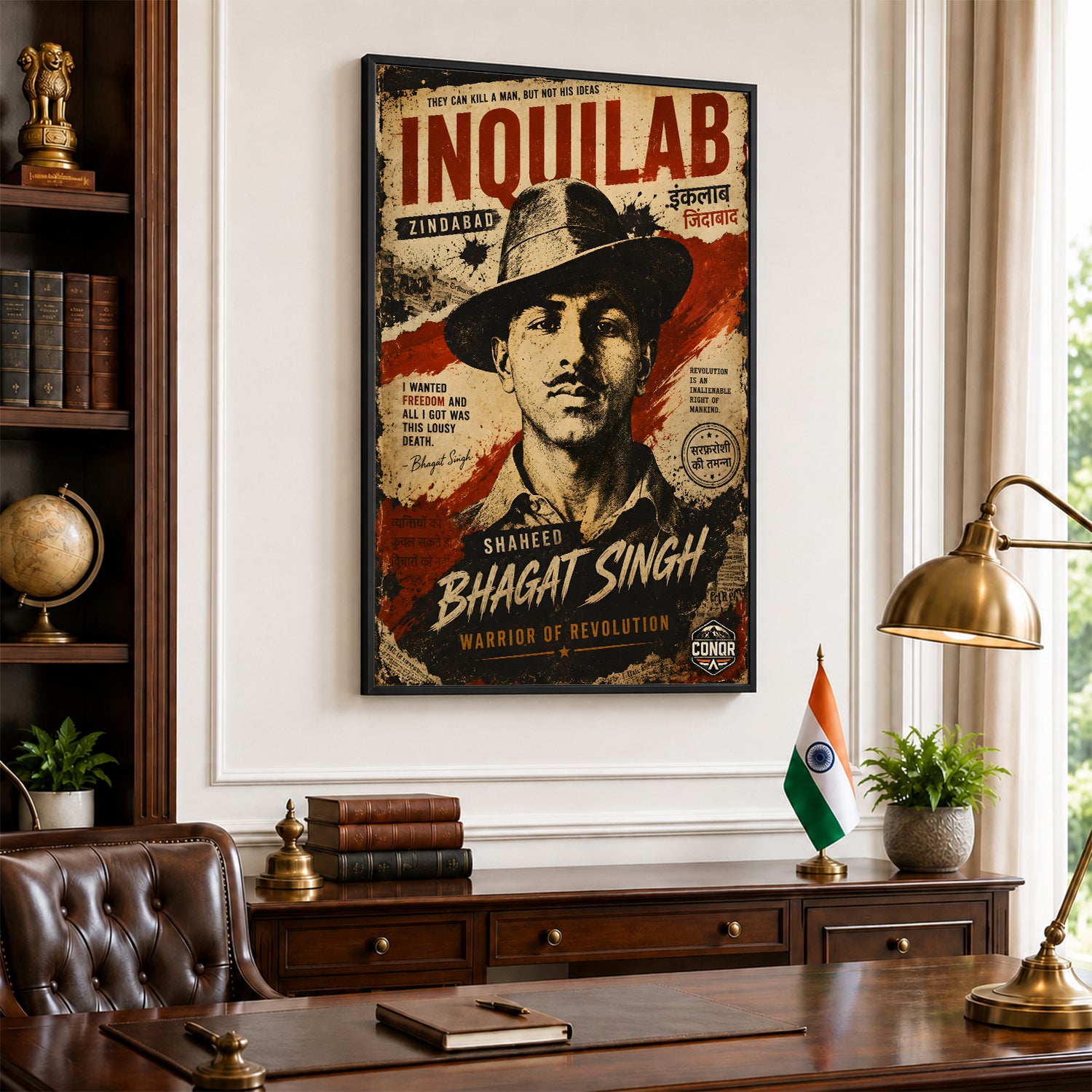 Shaheed Bhagat Singh Courage Wall Art (CONQR-BHART-BHAGAT-001)
