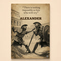 Sepia sketch of two gladiators dueling before the Colosseum – nothing impossible to him who will try