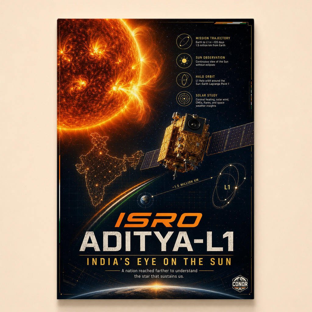 Aditya-L1 spacecraft travelling from Earth toward the Sun's L1 point – India's Eye on the Sun