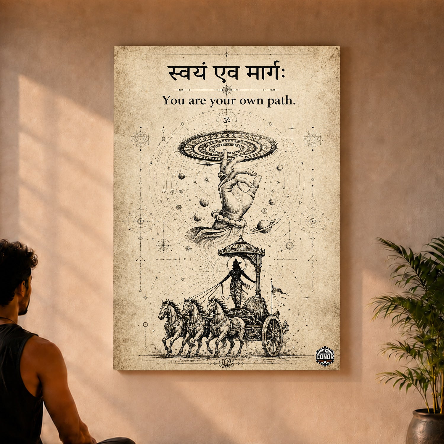 Krishna Anything Possible - Canvas Wall Art (CONQR_KRISHNA_001)