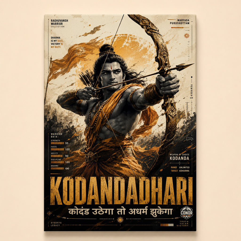 Kodandadhar Lord Ram - Canvas Wall Art (CONQR_SAN_RAM_04)