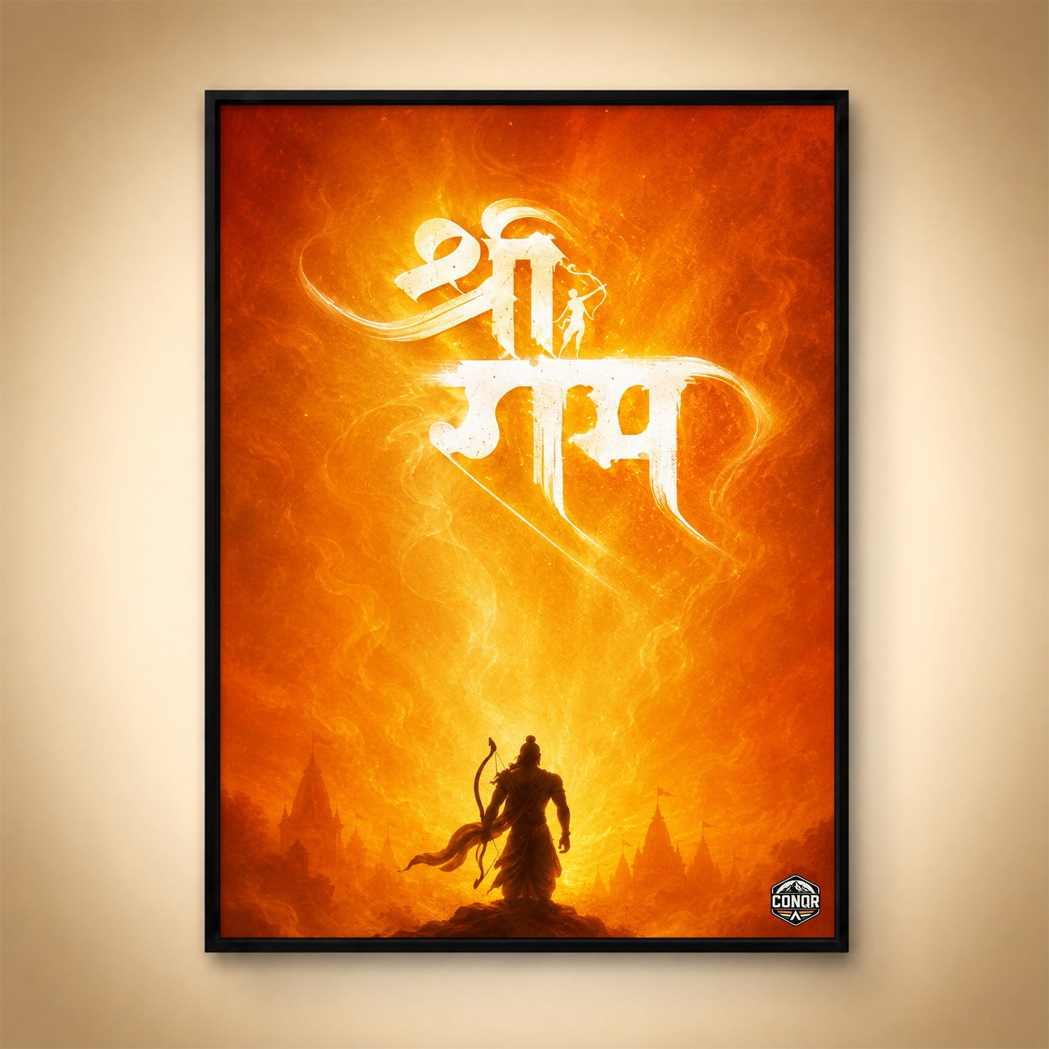 Shri Ram Divine Presence - Canvas Wall Art (CONQR_SAN_RAM_01)