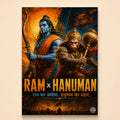 Ram x Hanuman Unity - Canvas Wall Art (CONQR_SAN_RAM_06)