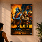 Ram x Hanuman Unity - Canvas Wall Art (CONQR_SAN_RAM_06)