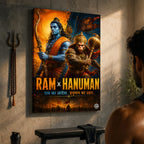 Ram x Hanuman Unity - Canvas Wall Art (CONQR_SAN_RAM_06)
