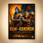 Ram x Hanuman Unity - Canvas Wall Art (CONQR_SAN_RAM_06)