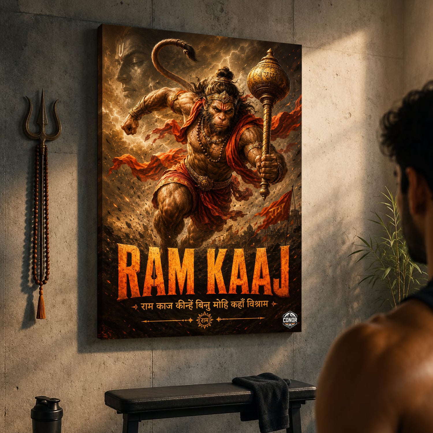 Ram Kaaj Hanuman - Canvas Wall Art (CONQR_SAN_RAM_07)