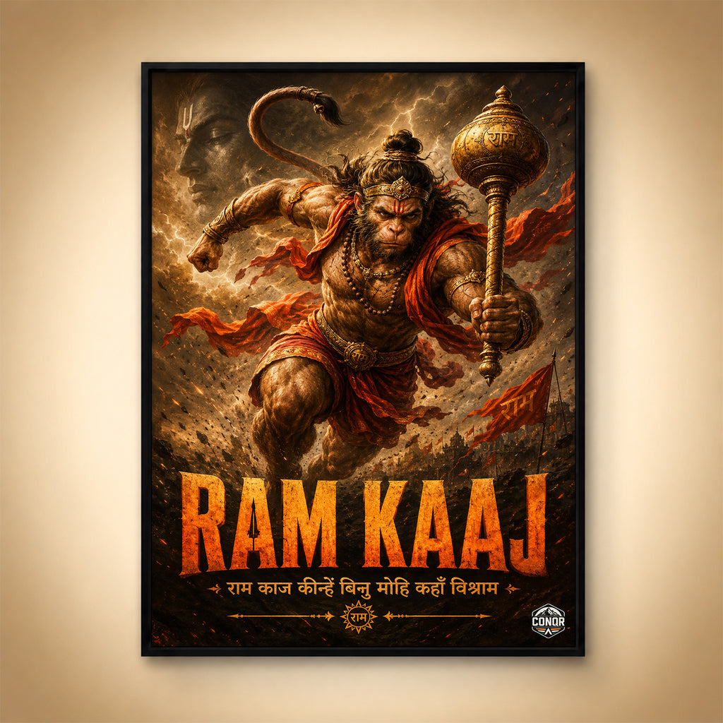 Ram Kaaj Hanuman - Canvas Wall Art (CONQR_SAN_RAM_07)